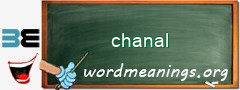 WordMeaning blackboard for chanal